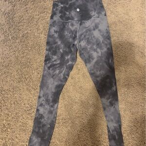 lululemon athletica Gray Tie-Dye High-Rise Leggings